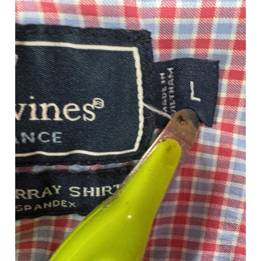 Vineyard Vines Performance Classic‎ Fit Murray Shirt Plaid Men's SIze Large L